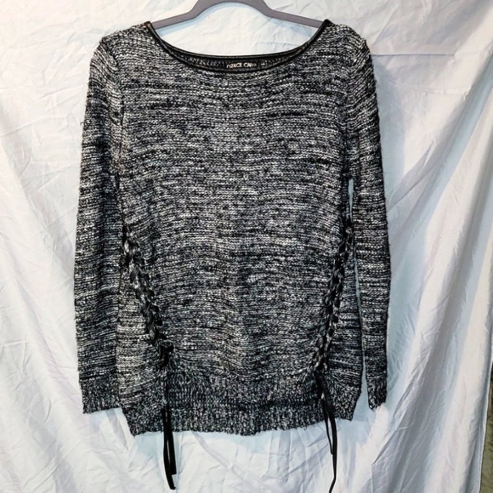 Dolce Cabo Gray Marle Melange Long Sleeve Sweater Sz S
